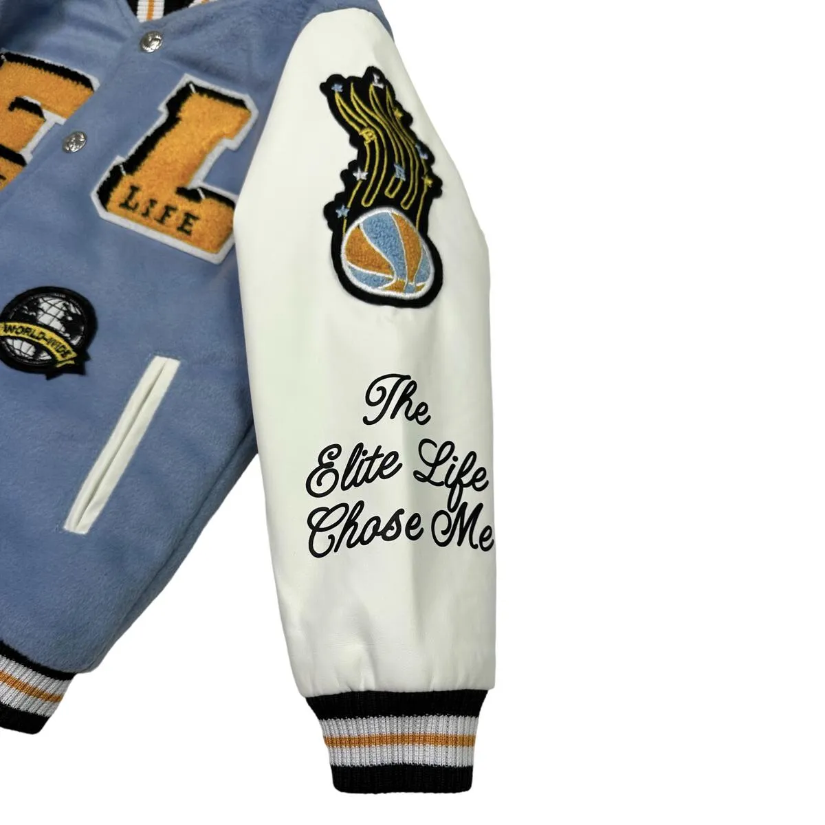 4219 UNC Blue Kids Varsity Jacket