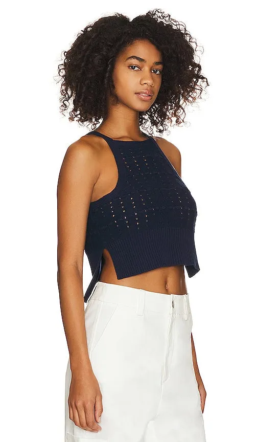 525 Crochet Cami in Navy