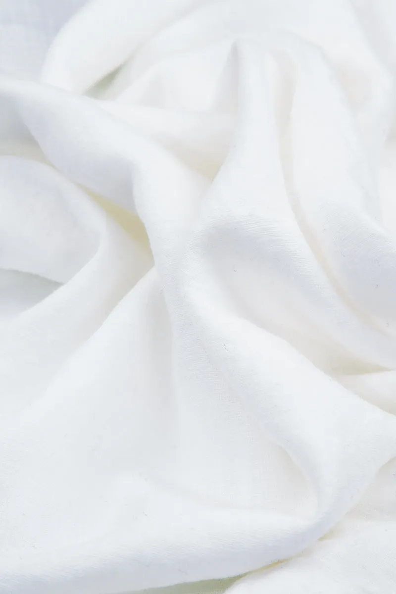 Adjustable Sleeves White Linen Tunic