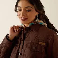 Ariat Women's Grizzly Quilted Barn Jacket Mole