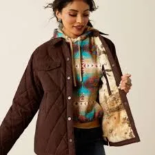Ariat Women's Grizzly Quilted Barn Jacket Mole