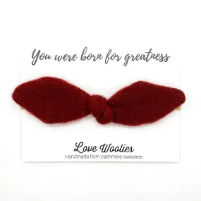 CASHMERE RED BABY BOW | Eva
