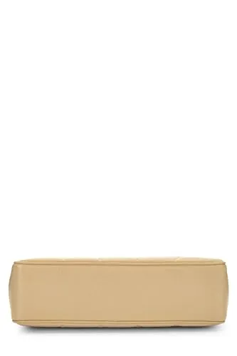 Chanel,  Beige Quilted Caviar 'CC' Turnlock Tote Large, Beige