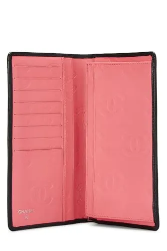 Chanel,  Black Quilted Calfskin Cambon Ligne Long Wallet, Black