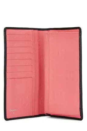 Chanel,  Black Quilted Calfskin Cambon Ligne Long Wallet, Black
