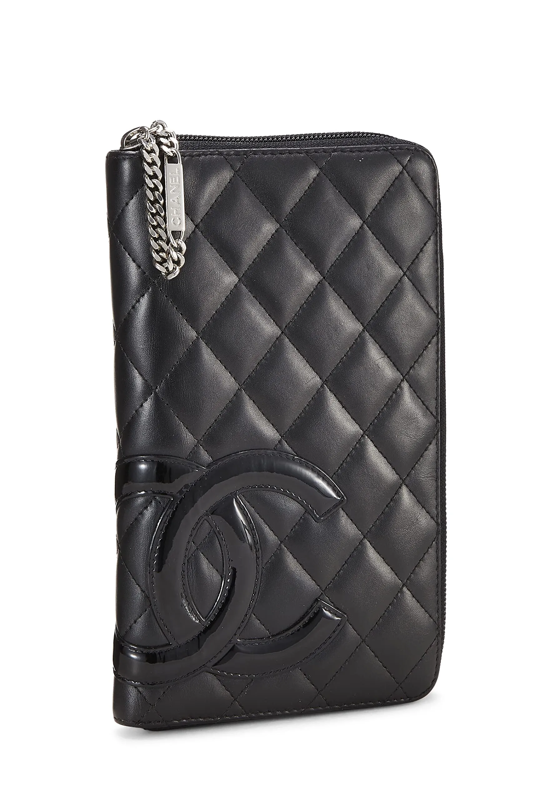 CHANEL,  Black Quilted Calfskin Cambon Ligne Travel Wallet, Black
