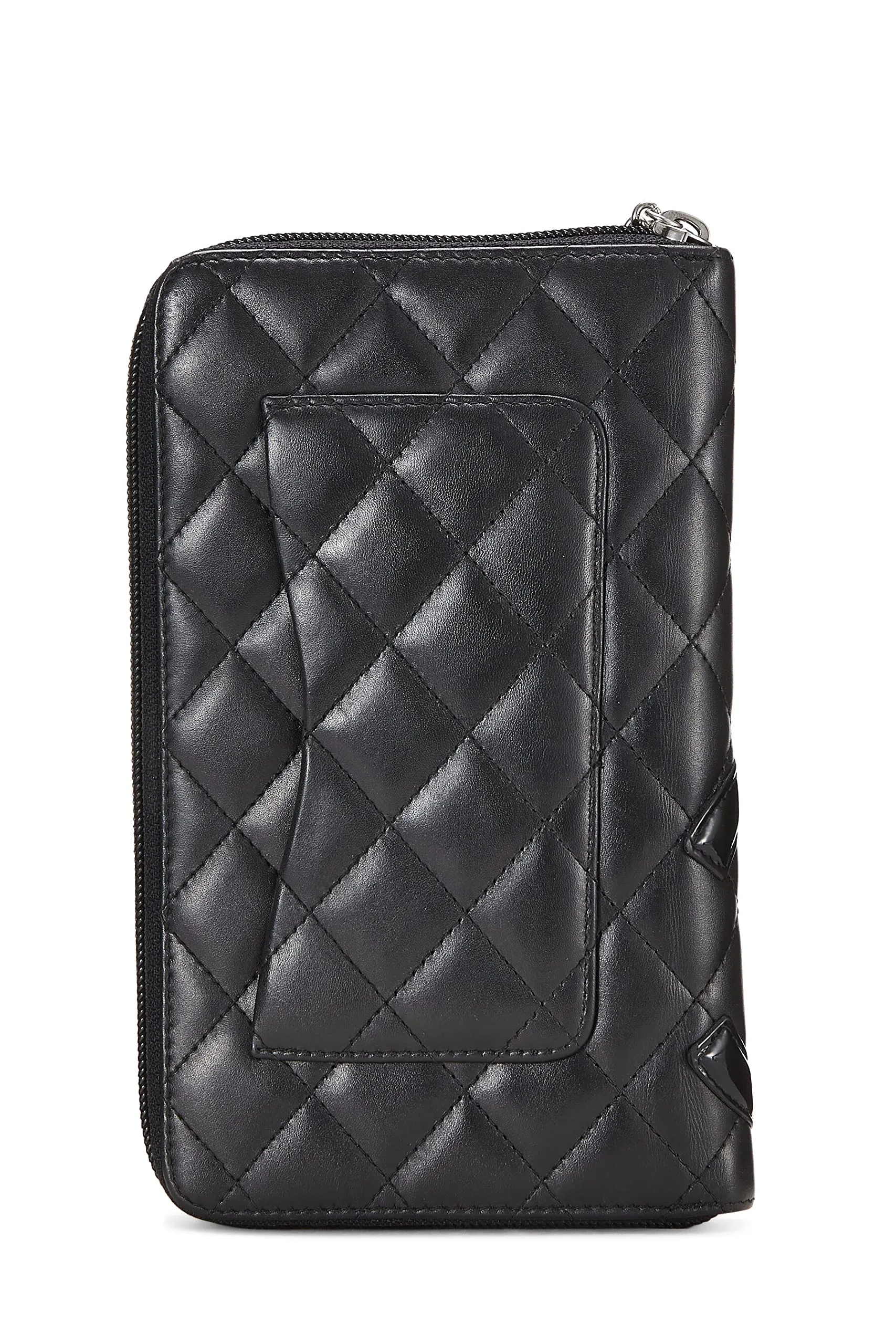 CHANEL,  Black Quilted Calfskin Cambon Ligne Travel Wallet, Black