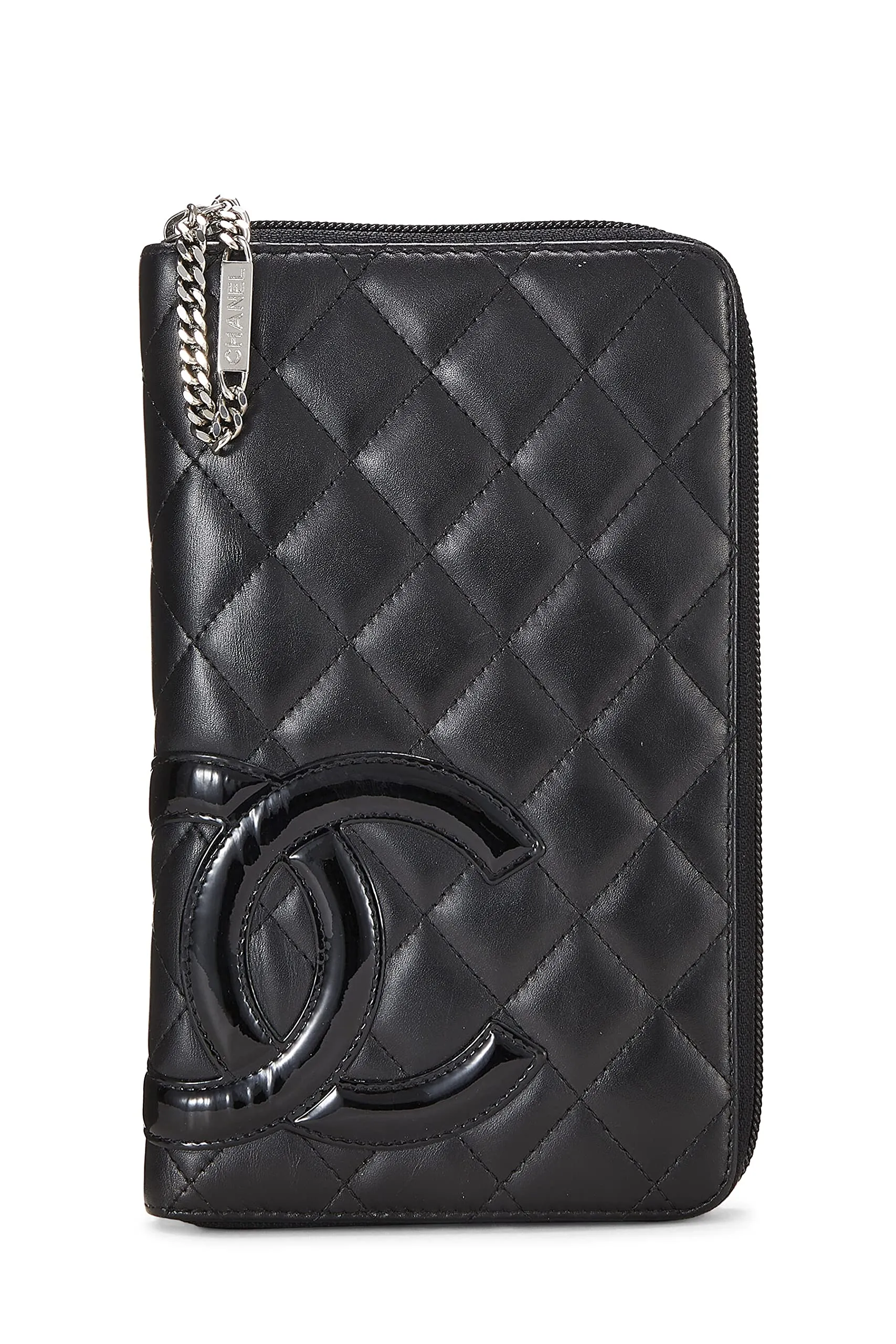 CHANEL,  Black Quilted Calfskin Cambon Ligne Travel Wallet, Black