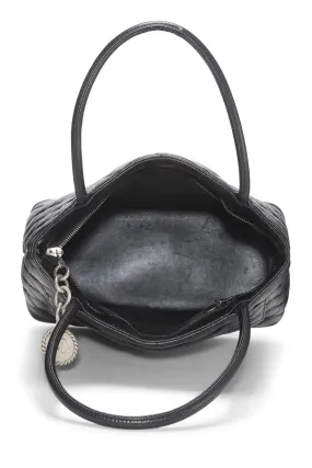 Chanel,  Black Quilted Caviar Medallion Tote, Black