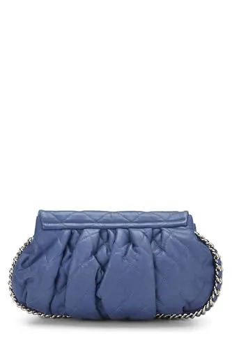 Chanel,  Blue Quilted Calfskin Chain Around Shoulder Bag, Blue