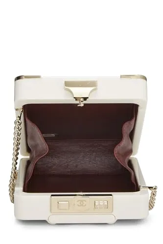 Chanel,  Patent Leather & Perspex Evening In The Air 'CC' Trolley Minaudière Chain Clutch, Multi