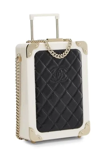Chanel,  Patent Leather & Perspex Evening In The Air 'CC' Trolley Minaudière Chain Clutch, Multi