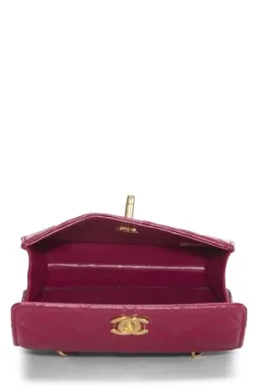 Chanel,  Pink Quilted Lambskin Half Flap Micro, Pink