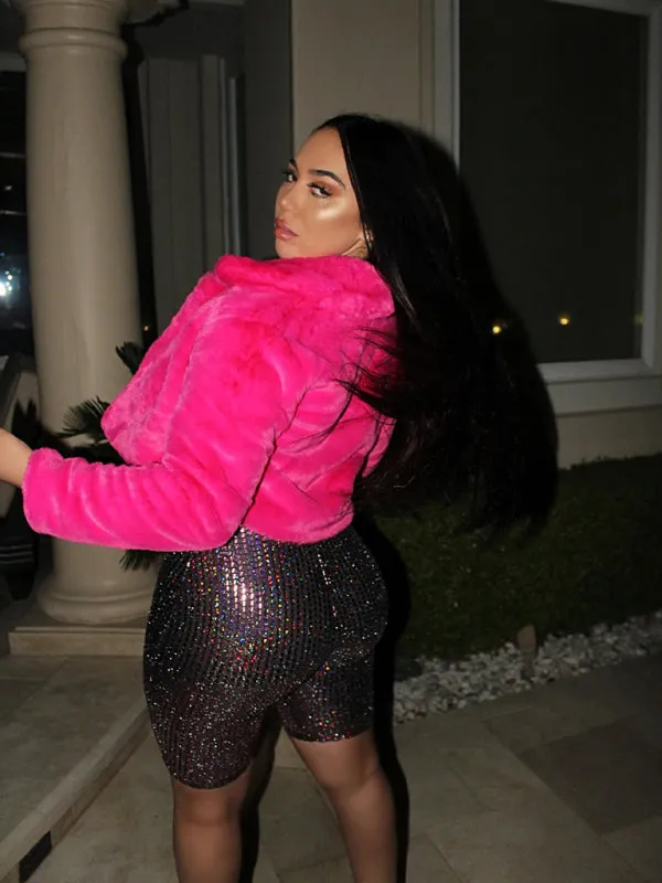 Cozy Open Front Crop Plush Jacket for Every Event