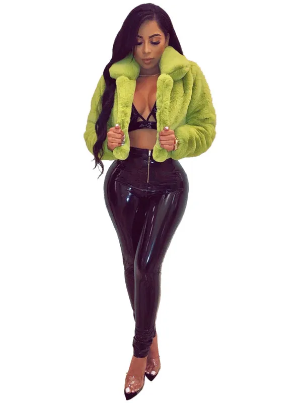 Cozy Open Front Crop Plush Jacket for Every Event