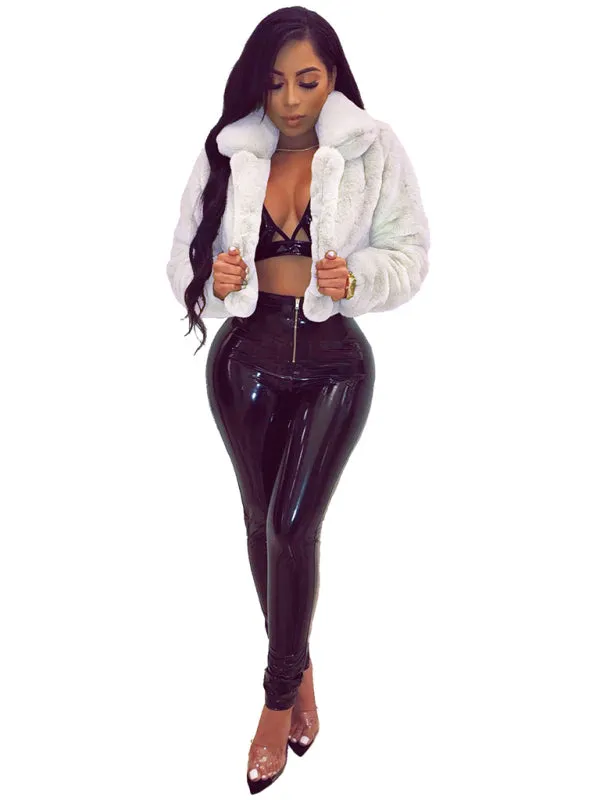 Cozy Open Front Crop Plush Jacket for Every Event