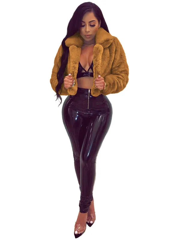 Cozy Open Front Crop Plush Jacket for Every Event