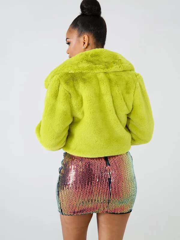Cozy Open Front Crop Plush Jacket for Every Event