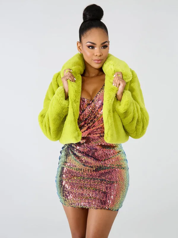 Cozy Open Front Crop Plush Jacket for Every Event