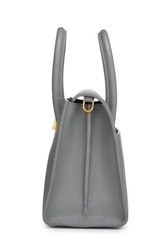 Dior,  Grey Grained Calfskin St Honoré Tote Medium, Blue