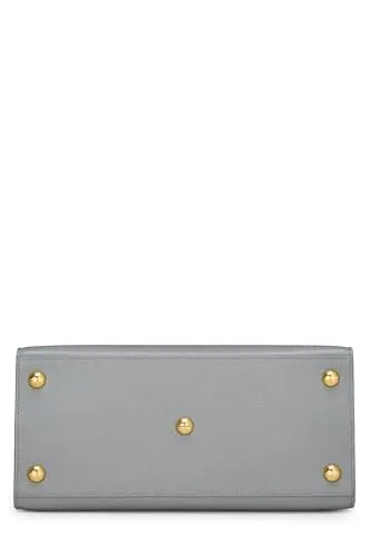 Dior,  Grey Grained Calfskin St Honoré Tote Medium, Blue