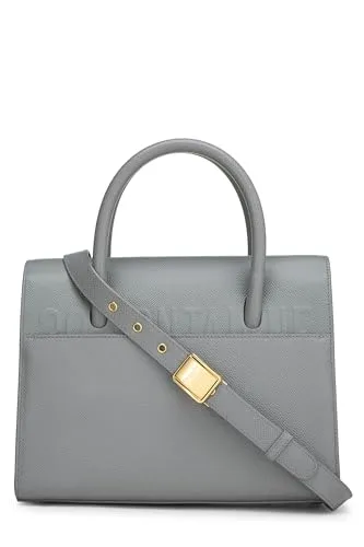 Dior,  Grey Grained Calfskin St Honoré Tote Medium, Blue