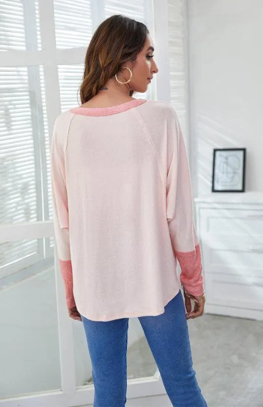 Elegant Batwing Sleeve Cotton Tunic for Women - Stylish Loose Fit Top for Spring-Summer