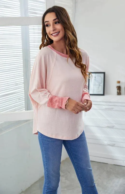 Elegant Batwing Sleeve Cotton Tunic for Women - Stylish Loose Fit Top for Spring-Summer