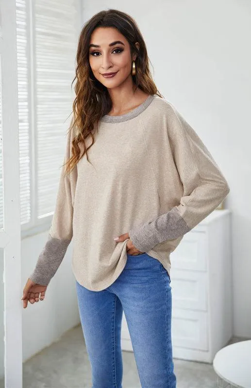 Elegant Batwing Sleeve Cotton Tunic for Women - Stylish Loose Fit Top for Spring-Summer