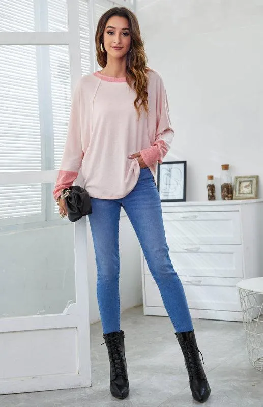 Elegant Batwing Sleeve Cotton Tunic for Women - Stylish Loose Fit Top for Spring-Summer