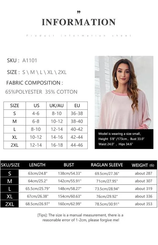 Elegant Batwing Sleeve Cotton Tunic for Women - Stylish Loose Fit Top for Spring-Summer