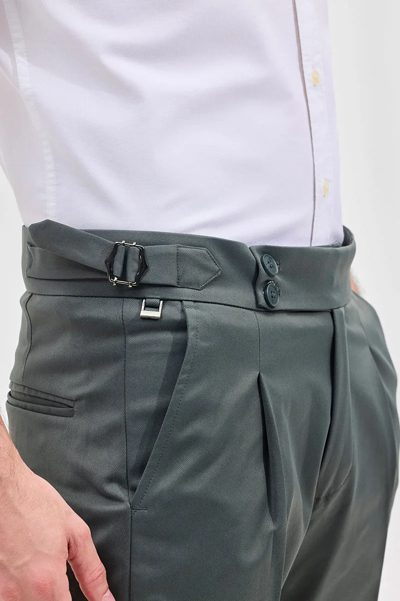 Green Slim Fit Trousers