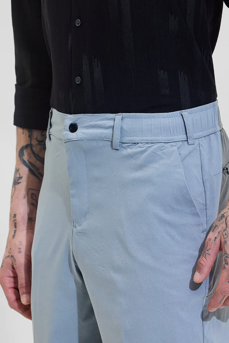 Light Blue Slim Fit Stretchable Trousers