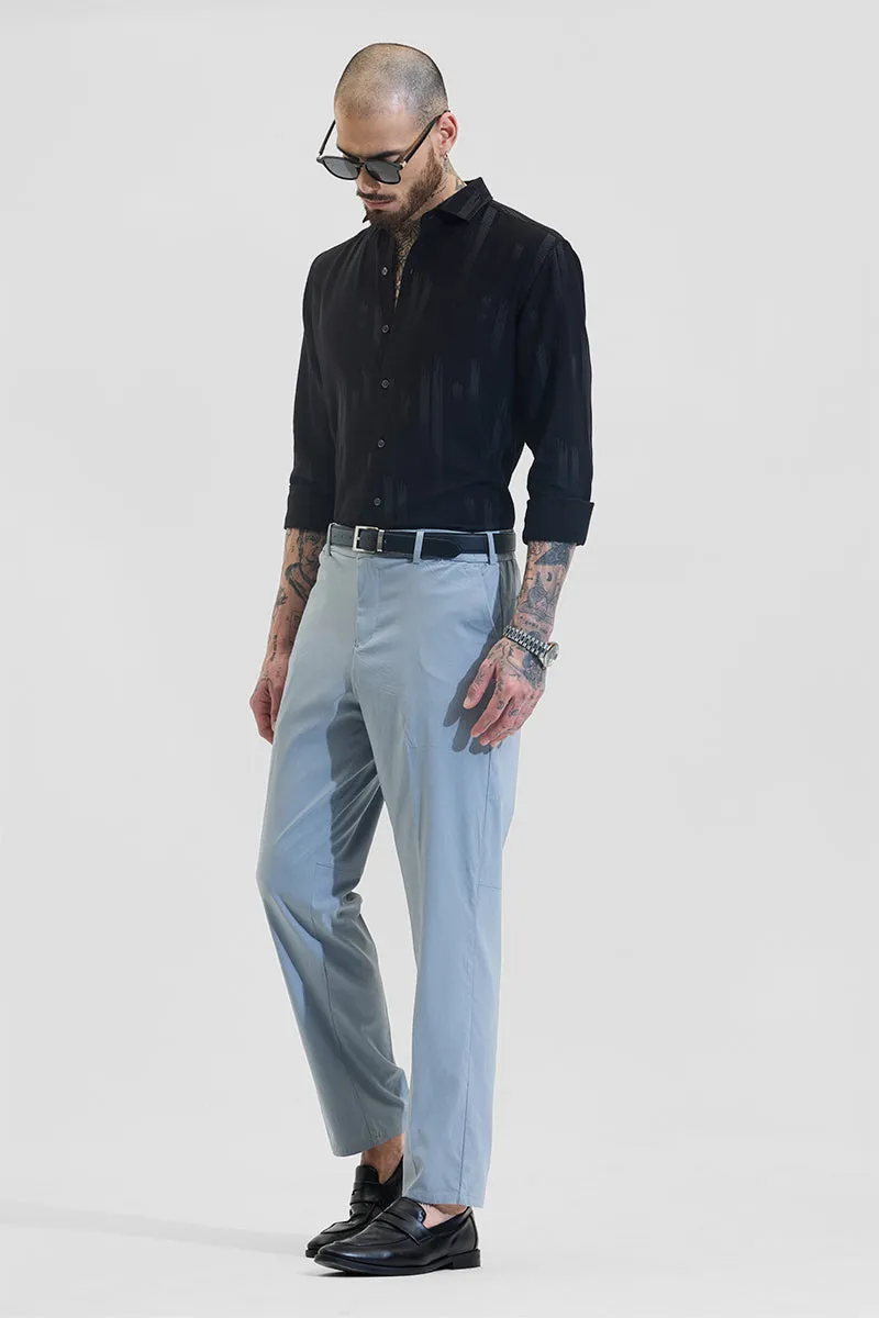 Light Blue Slim Fit Stretchable Trousers