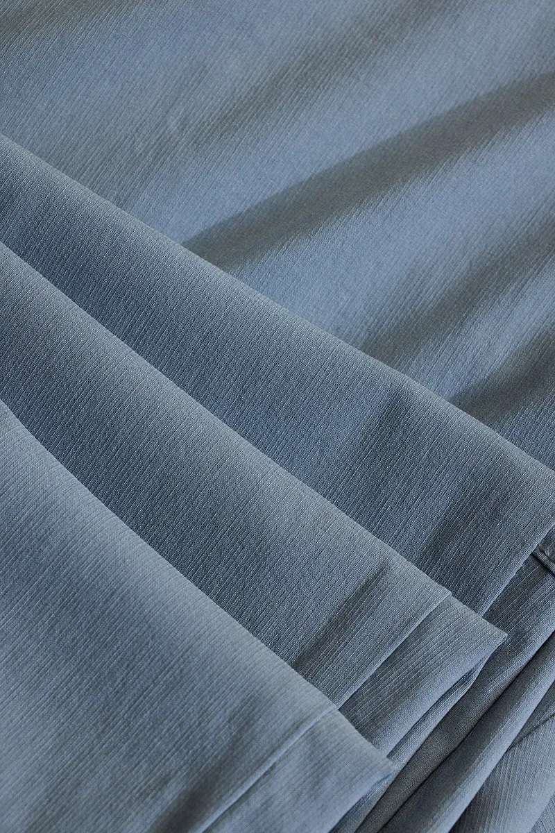 Light Blue Slim Fit Stretchable Trousers