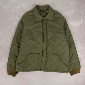 MEN'S VINTAGE 1970S QUILTED WORKWEAR JACKET - LARGE