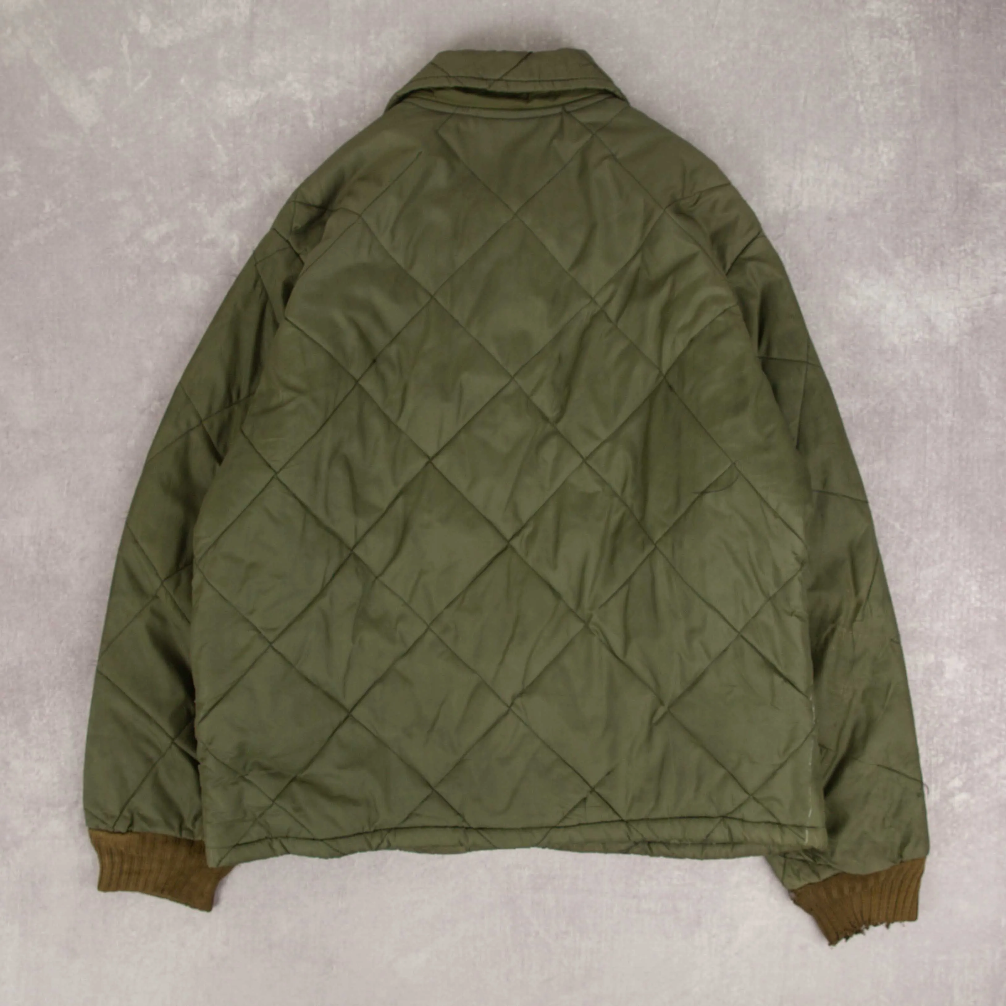 MEN'S VINTAGE 1970S QUILTED WORKWEAR JACKET - LARGE