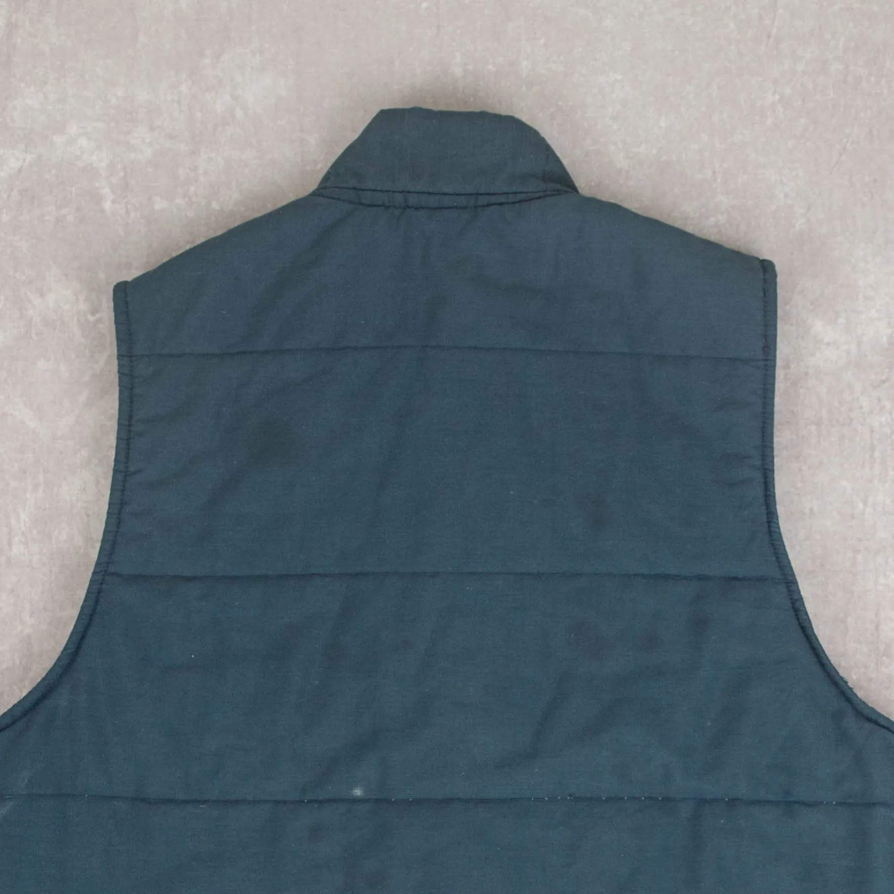 MEN'S VINTAGE 1980S QUILTED GILET JACKET - MEDIUM