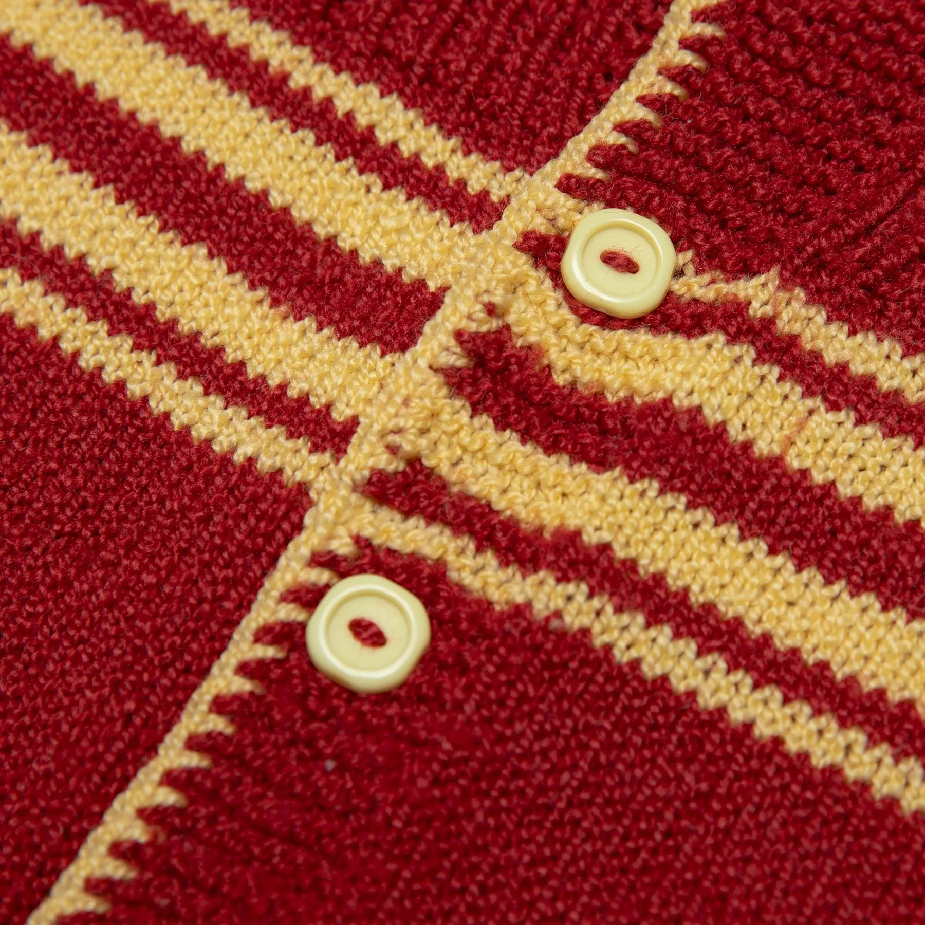 Mid-Century Collegiate Intarsia Whipstitch Cropped Cardigan