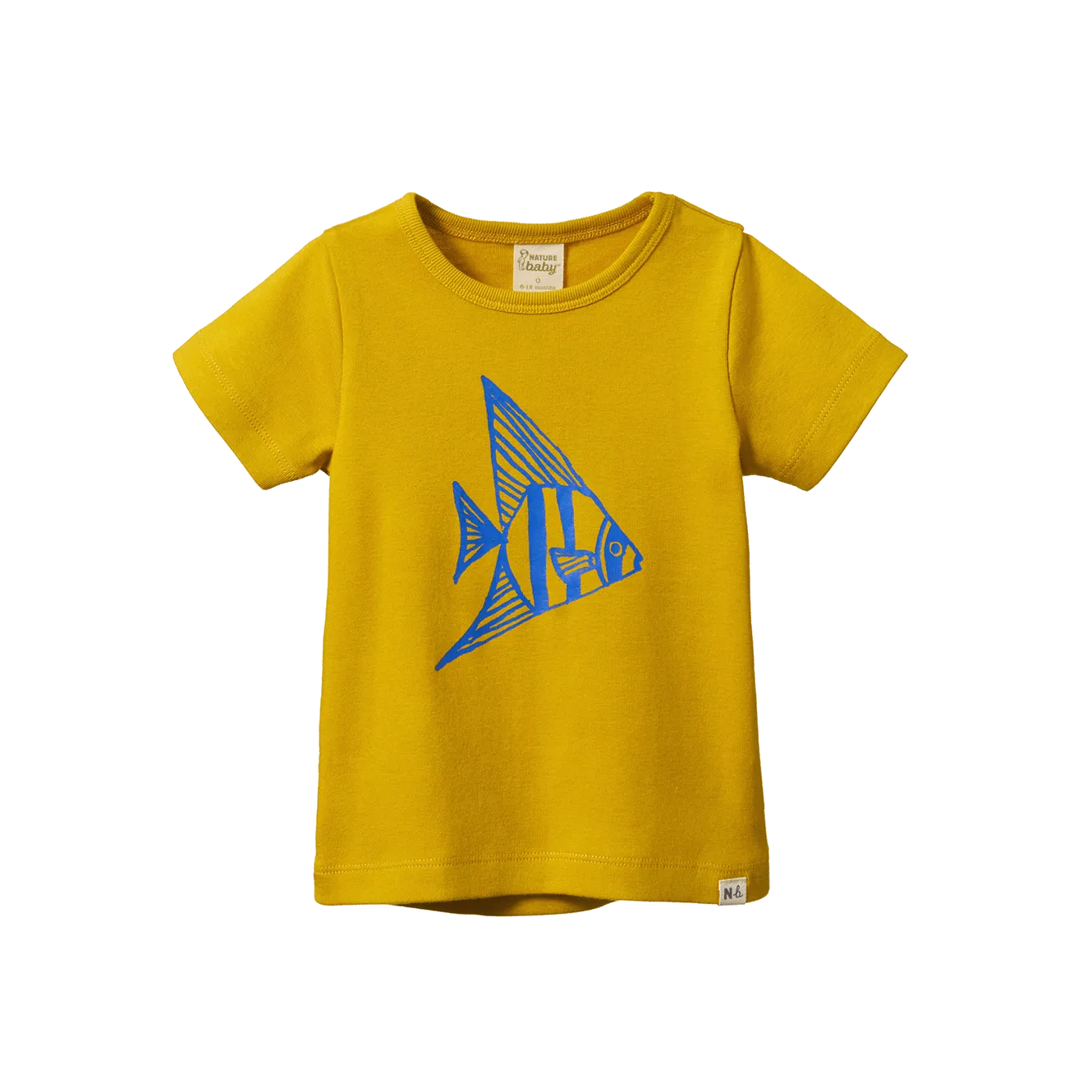NATURE BABY - RIVER TEE: ATLANTIC FISH PRINT