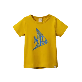 NATURE BABY - RIVER TEE: ATLANTIC FISH PRINT