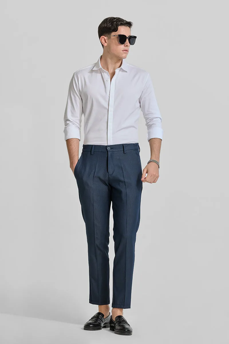 Navy Stretch Slim Fit Trousers