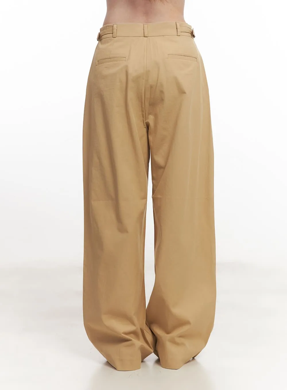 Pintuck Cotton Tailored Trousers CA502