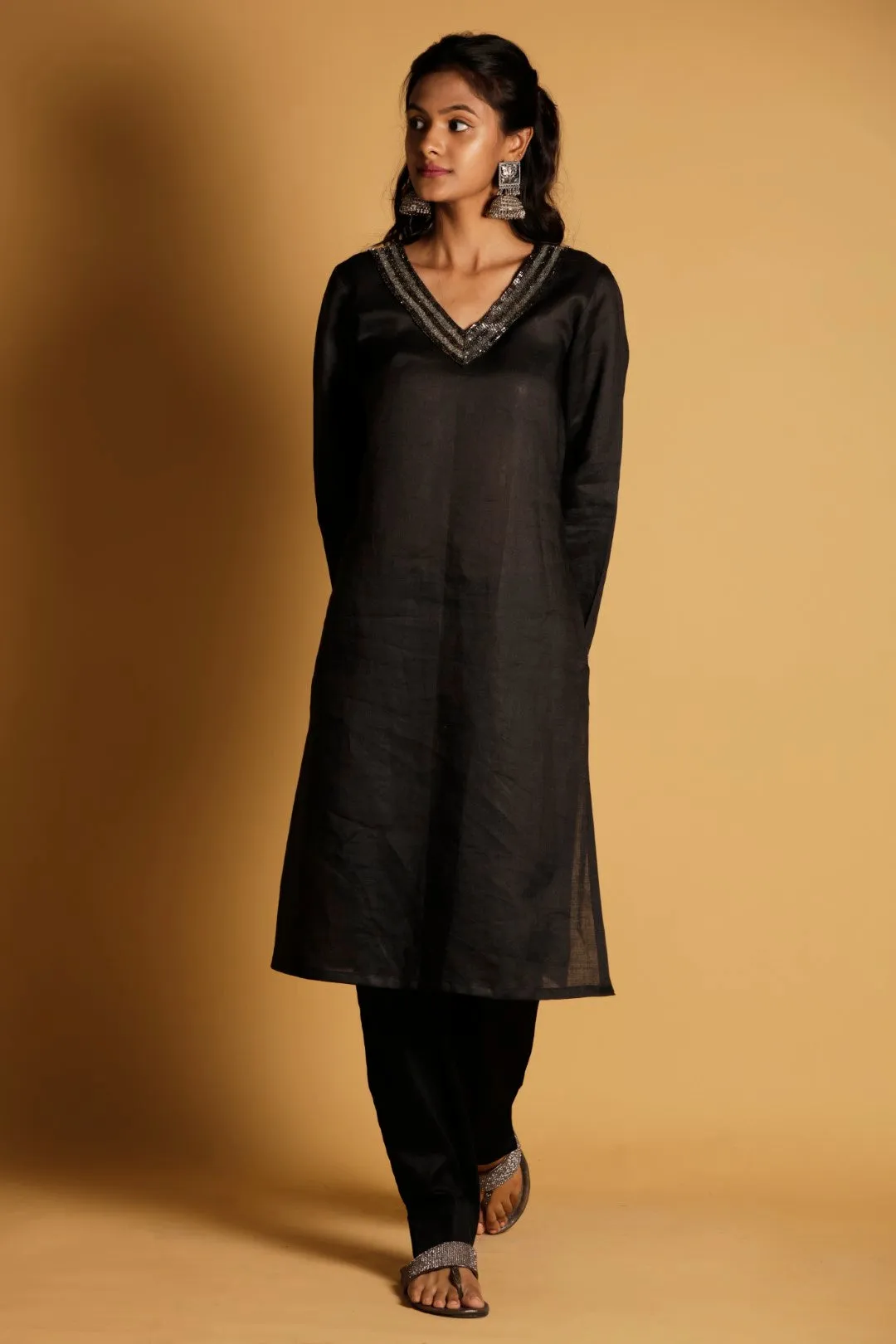 Pure Linen Pencil Pants