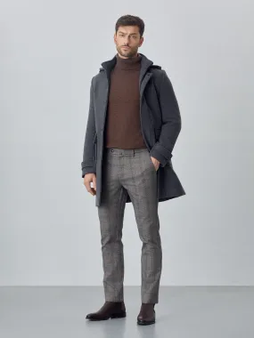 Slim fit checks chino trousers