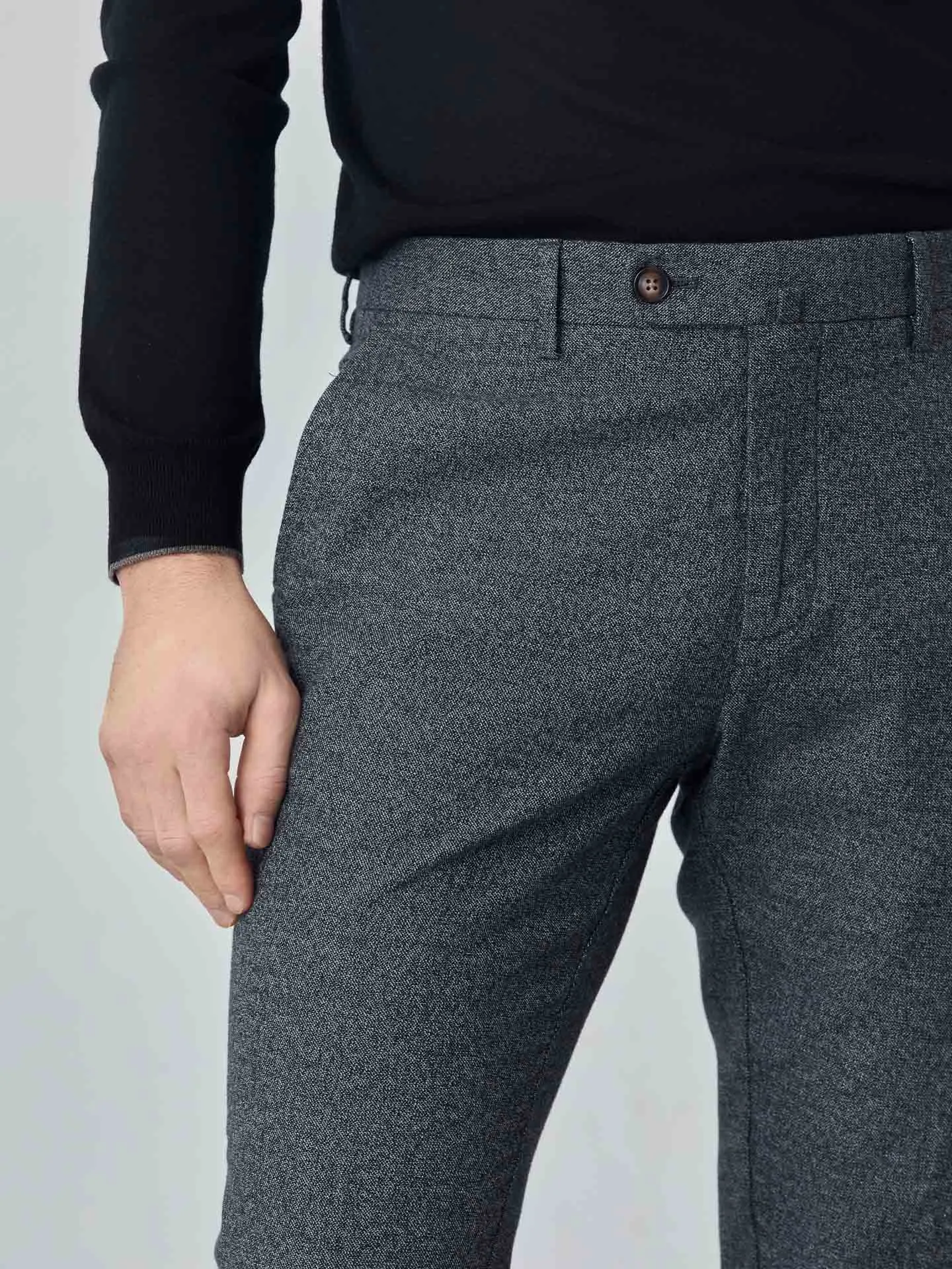 Slim fit formal chino trousers