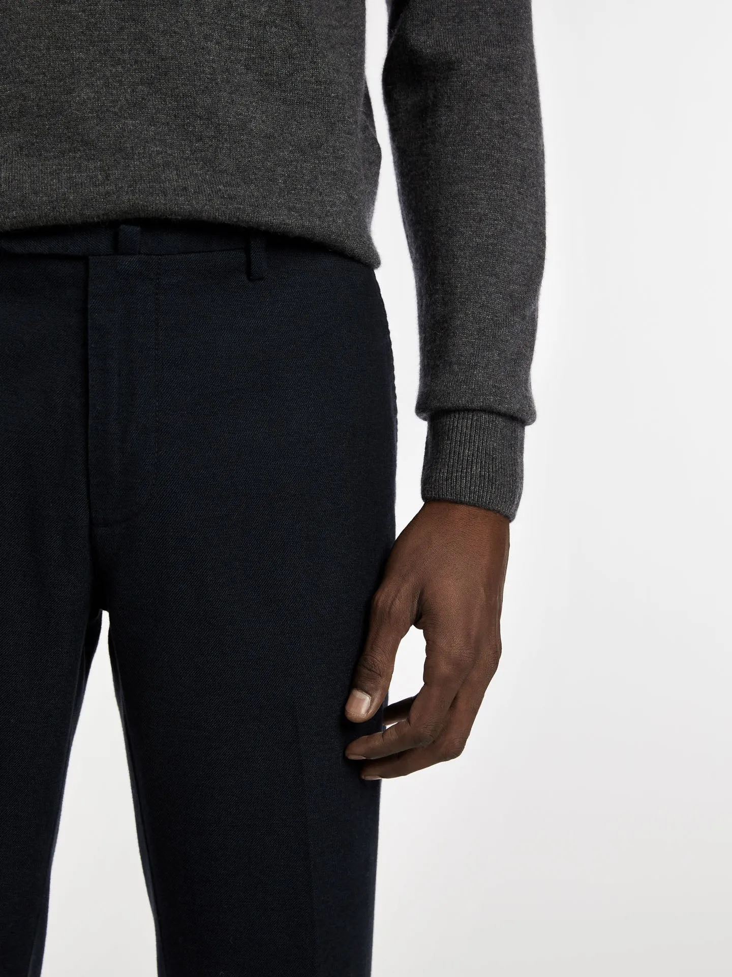 Slim fit formal chino trousers