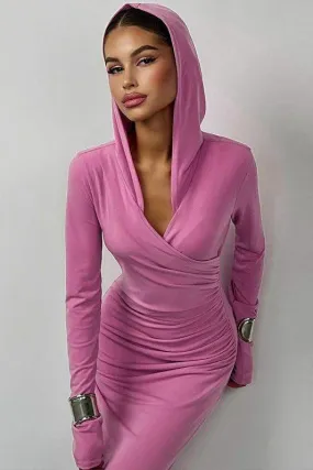 Slim hooded dress