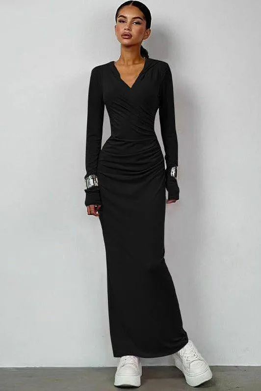 Slim hooded dress