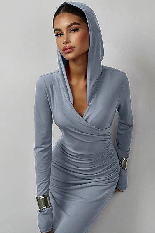 Slim hooded dress
